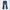A pair of medium-wash blue denim Bubblegum jeans with a slight flare leg, laid flat against a light gray background.