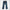 A pair of dark blue denim Bubblegum jeans with a slight flare at the hem, exposed button look laid flat against a light gray background.