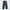 The Lisa low baggy wide in mid rise, wide leg fit in indigo vintage wash denim Bubblegum jeans with flower embroidery in both back pockets, with Bubblegum USA label on a white background