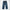 A pair of medium-wash blue denim Bubblegum jeans laid flat against a light gray background.