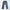 A pair of medium wash blue denim Bubblegum jeans laid flat against a light gray background.