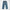 Back view of a pair of blue denim Bubblegum jeans with a super low rise fit, wide leg laid flat on a white background. The back pockets are clearly visible, along with Bubblegum USA brand label on the waistband.